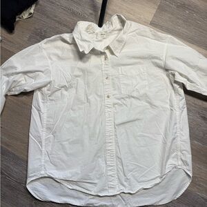 Aritzia Wilfred white button up shirt